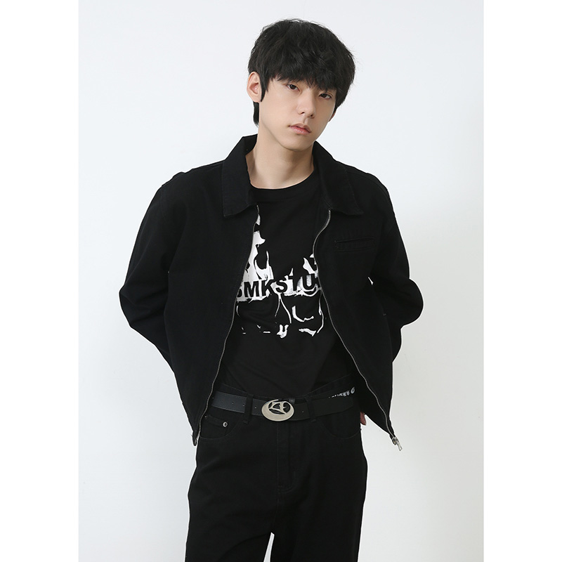 sicnhe牛仔外套简约时间