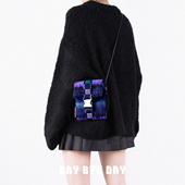 DAY 手机包 小众牛仔羊毛竖款 BYE DAY原创单肩斜挎小包甜酷女个性