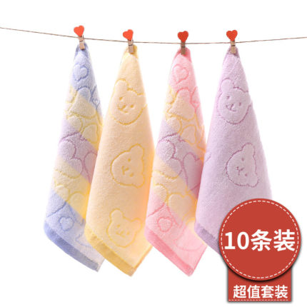 小方巾纯棉卡通儿童家用洗脸柔软吸水新生婴儿口水巾正方形小毛巾