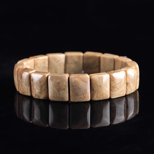 陈万福珠宝天然缅甸琥珀老奶油妖鬼脸白花溶洞根蜜蜡无事牌手串链