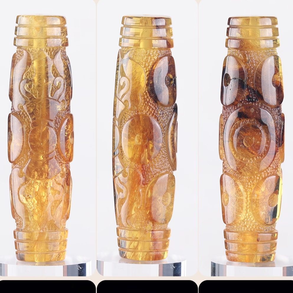 陈万福设计缅甸琥珀蜜蜡雕刻藏式锁骨123456789眼天珠桶配饰吊坠,珠宝/钻石/翡翠,颈饰,淘宝优惠券,粉丝福利购,淘宝优惠卷