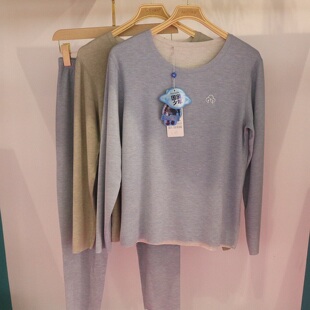 奥笛秋冬牛奶蚕衣男中大童学生少男加厚秋衣秋裤套装磨绒保暖955