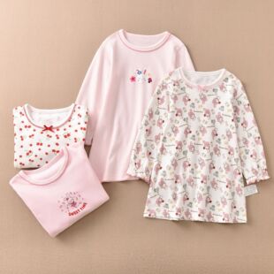 秋冬新款 女童宽松柔软透气家居睡衣睡裙 日系A类纯棉柔软透气长袖