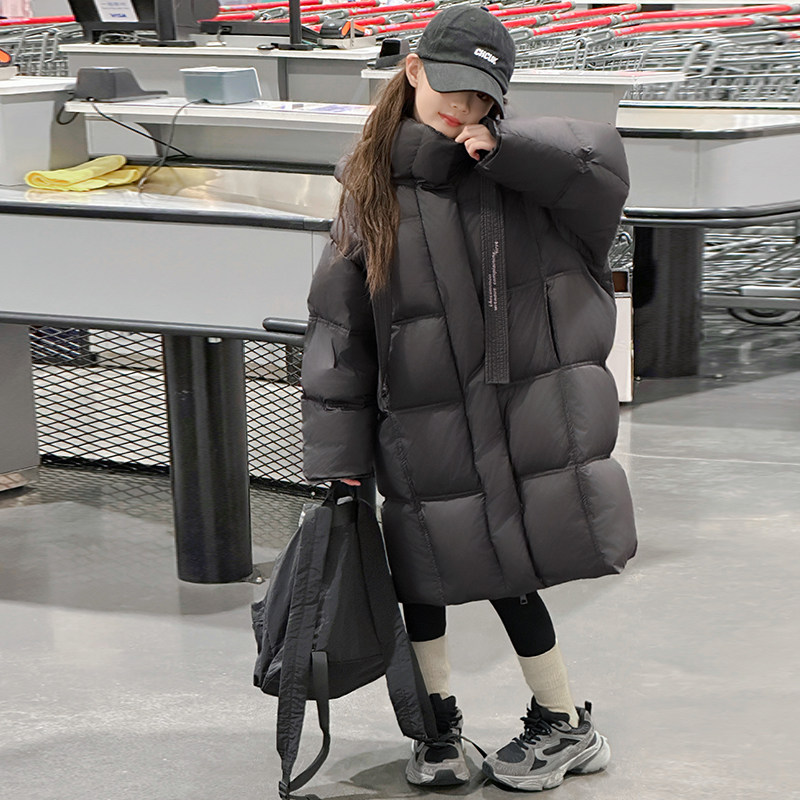女童羽绒服中长款冬装2025新款中大童90绒连帽外套加厚白鸭绒上衣,童装/婴儿装/亲子装,羽绒服,淘宝优惠券,粉丝福利购,淘宝优惠卷