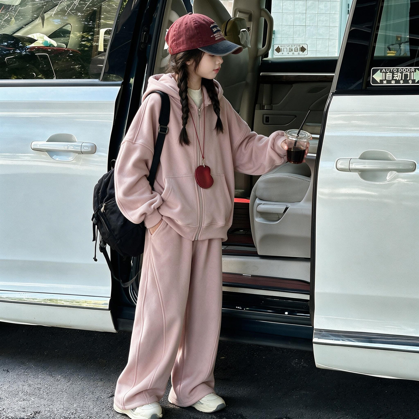 女童套装秋冬外套裤子两件套加厚