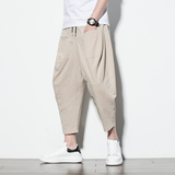 2025夏季风七分裤男宽松亚麻休闲裤潮流大码小脚哈伦裤K96P40,男装牛仔裤,四季星座220-2, 2025夏季风七分裤男宽松亚麻休闲裤潮流大码小脚哈伦裤K96P40,男装牛仔裤,四季星座220-2,