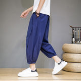 2025夏季风七分裤男宽松束脚哈伦裤潮流大码复古棉麻裤K95P45,男装牛仔裤,四季星座220-2, 2025夏季风七分裤男宽松束脚哈伦裤潮流大码复古棉麻裤K95P45,男装牛仔裤,四季星座220-2,