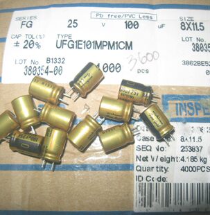 Япония NICHICON fine gold 25V100UF FG подпись версия Медь звуковая частота емкость  8*11.5