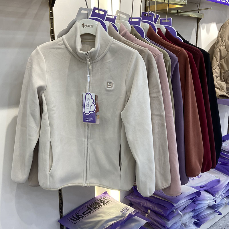 猫有范2069升级版云感外套加绒开衫上衣立领保暖拉链24秋冬男女士