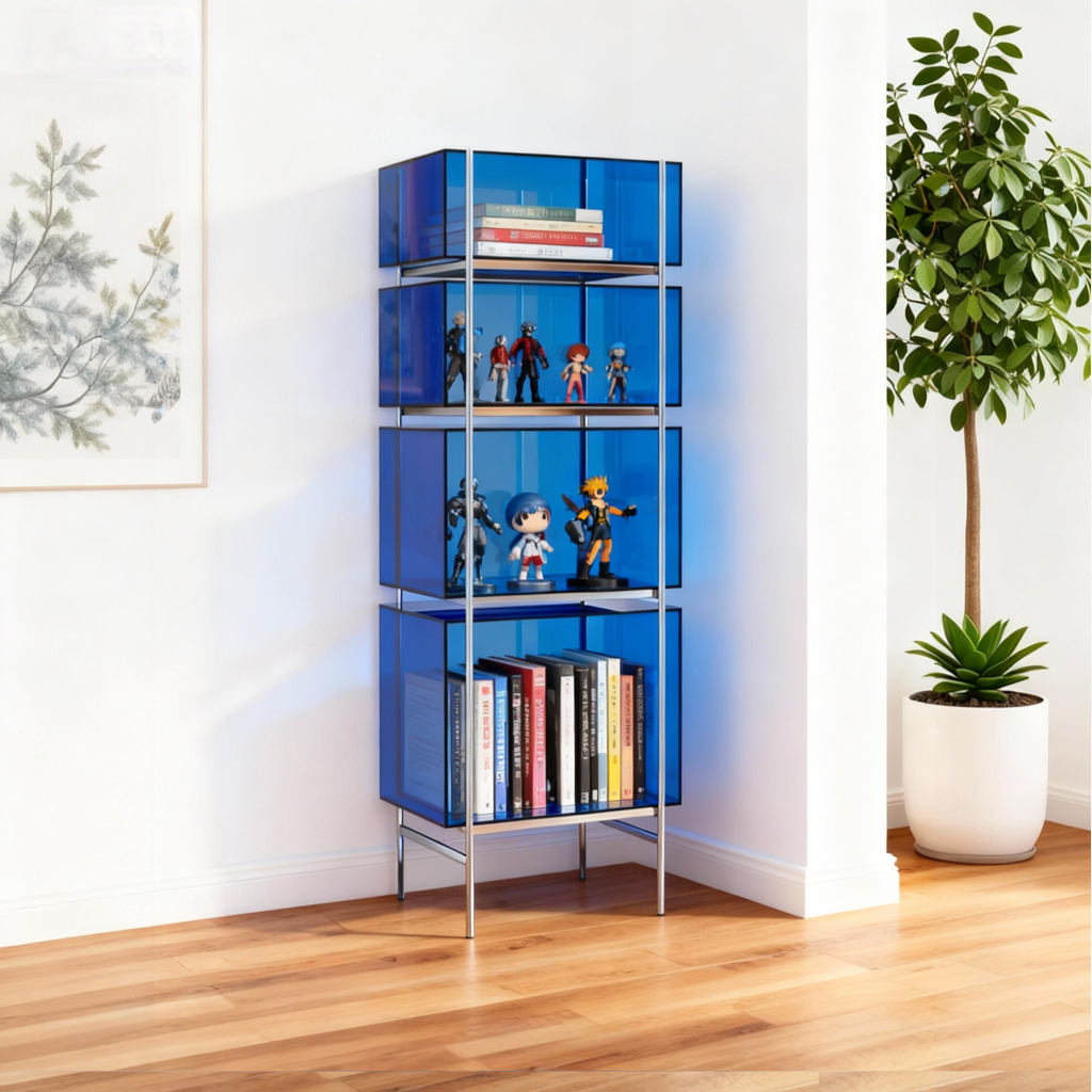 不锈钢亚克力手办展示架