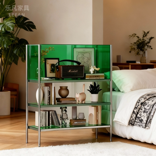 不锈钢亚克力收纳置物架