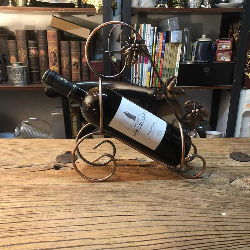 美式红铜色酒架时尚创意铁艺葡萄酒架红酒架家居酒店KTV摆设