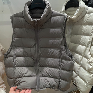 90白鸭绒立领排骨羽绒马甲女2025秋冬韩系休闲减龄保暖背心坎肩潮