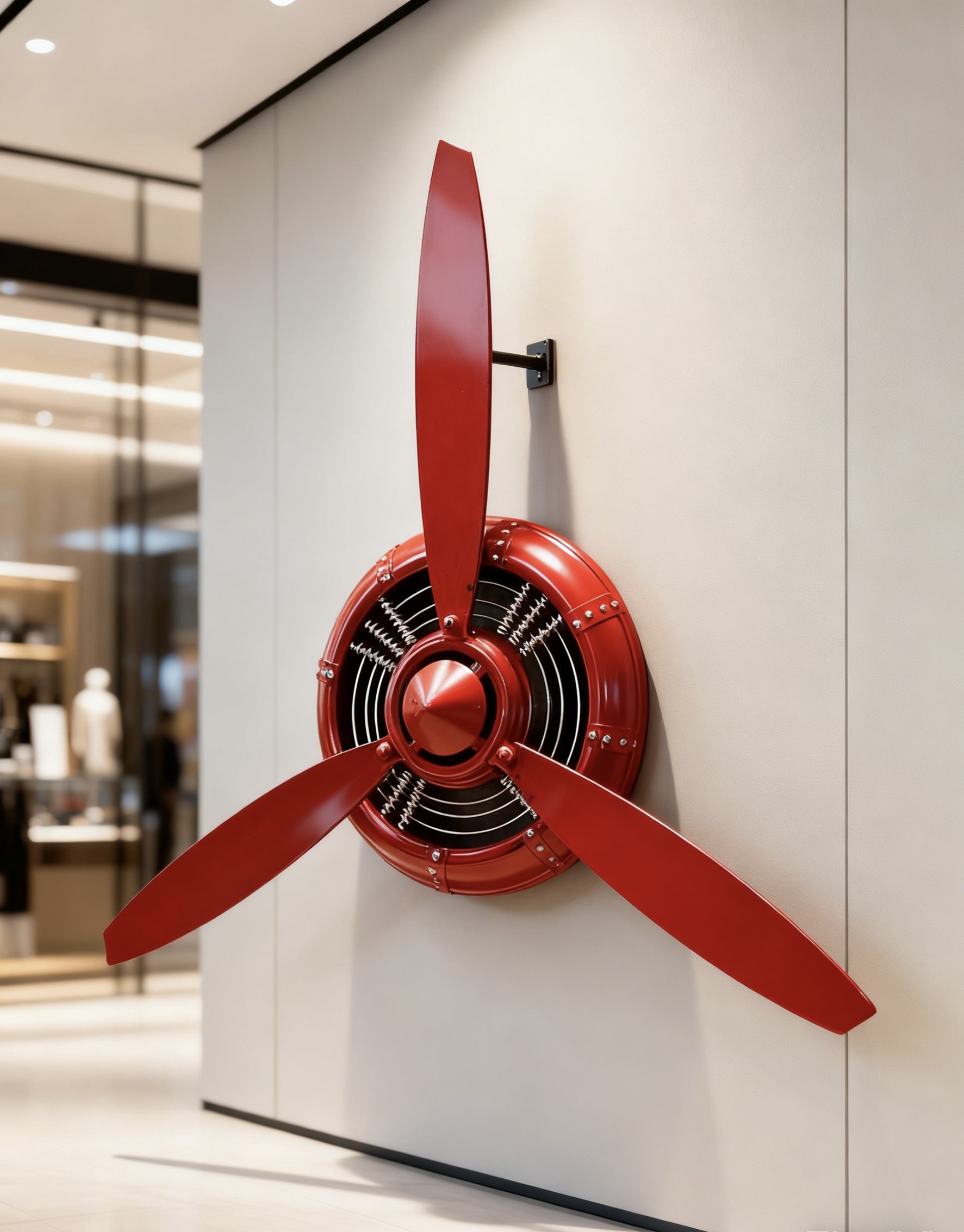 复古工业风铁艺创意飞机螺旋桨挂钟壁挂酒吧网咖背景装饰品