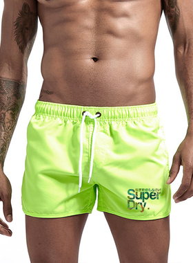 夏季薄款速干短裤Super Dry印花短裤男网红百搭休闲三分裤 带内网