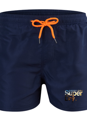 super dry沙滩裤男士冲浪短裤糖果色宽松薄款运动短裤 带内网