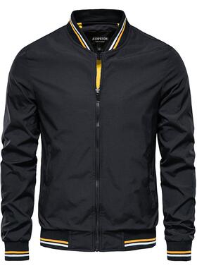men's casual jacket 2025春秋款商务休闲上衣立领夹克潮男装外套