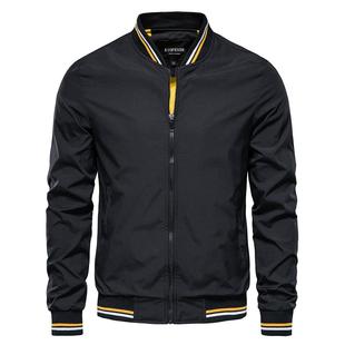 men's casual jacket 2025春秋款商务休闲上衣立领夹克潮男装外套