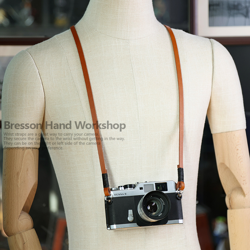BHW植鞣牛皮相机背带肩带挂绳手绳微单相机单反真皮数码复古配件-封面