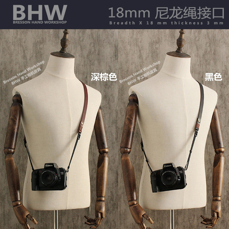 2018新款18mm纯手工单反真皮挂绳相机背带牛