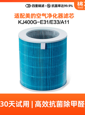 适配美的空气净化器KJ400G-E33/E31 KJ500G-A11过滤网滤芯FC-50A1