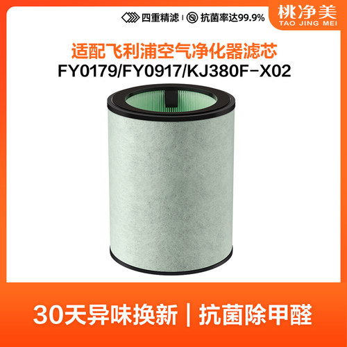 适配飞利浦空气净化器滤芯KJ380F-X02/AC0917/00过滤网FY0179