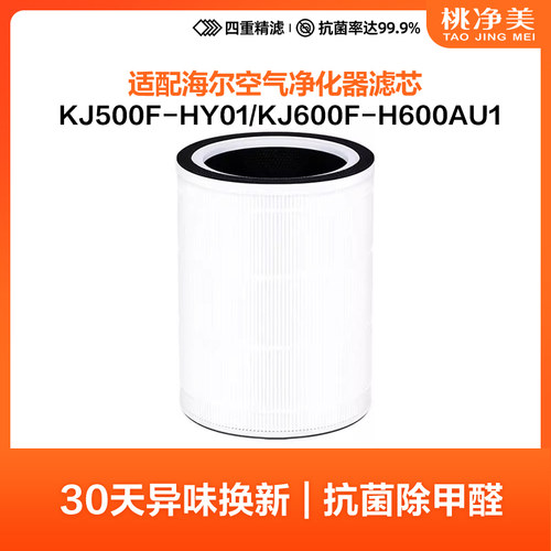 适配海尔空气净化器KJ500F/650F/660F-HY01滤网KJ680F滤芯H600AU1