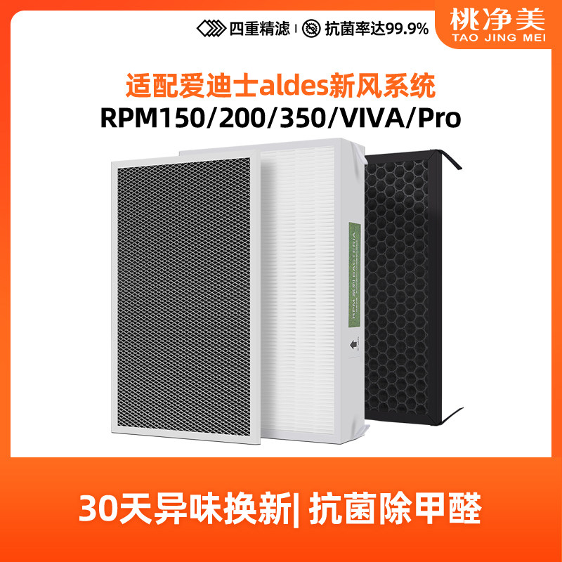 适配ldes爱迪士新风系统RPM150 200 350 VIVA过滤网初效高效滤芯