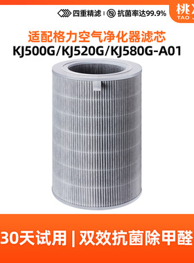 适配格力Gree空气净化器滤芯KJ350G/KJ400G/500G/520G-A01过滤网