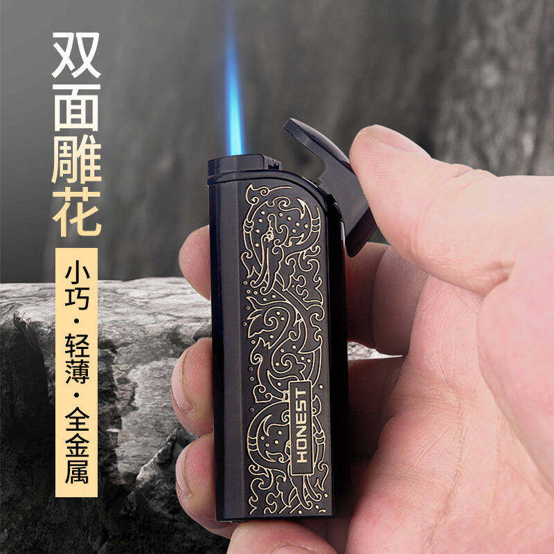 百诚高档超薄防风打火机 充气电子精品个性商务男女款烟具礼品