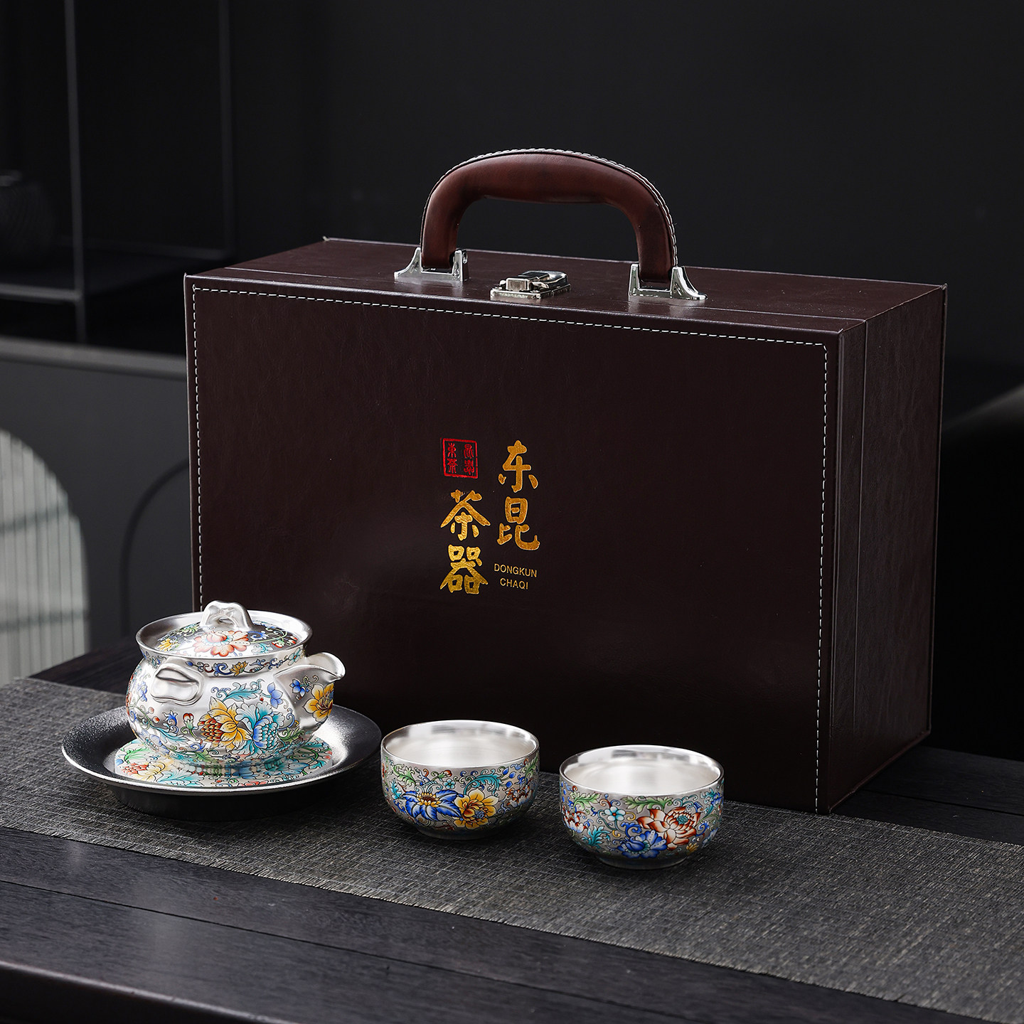 哲选高档鎏银茶具套装
