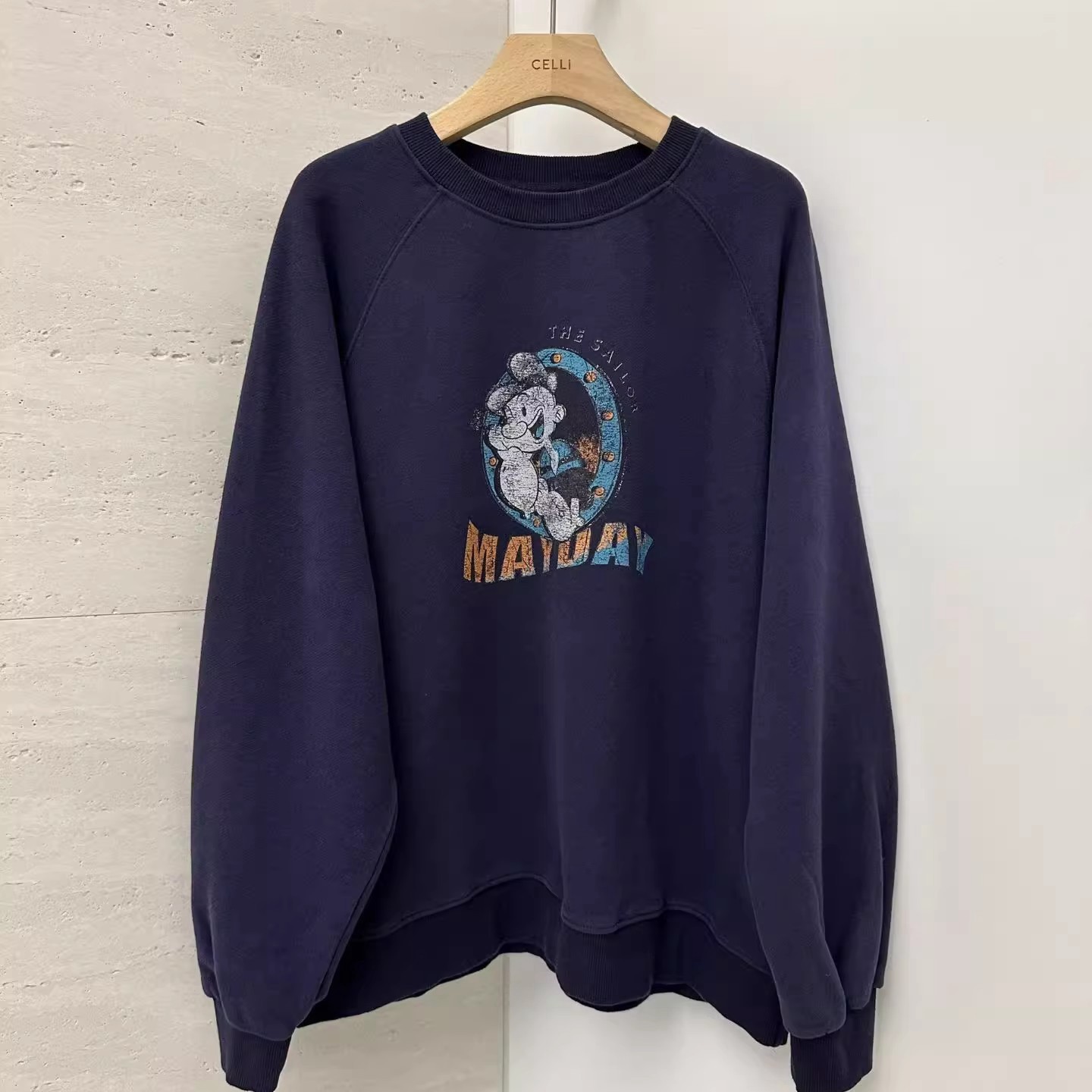 韩国代购百搭宽松卡通加绒卫衣女