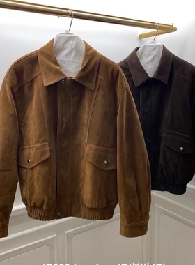 现韩国东大门代购eter2025秋季宽松休闲复古色翻领拉链夹克外套女