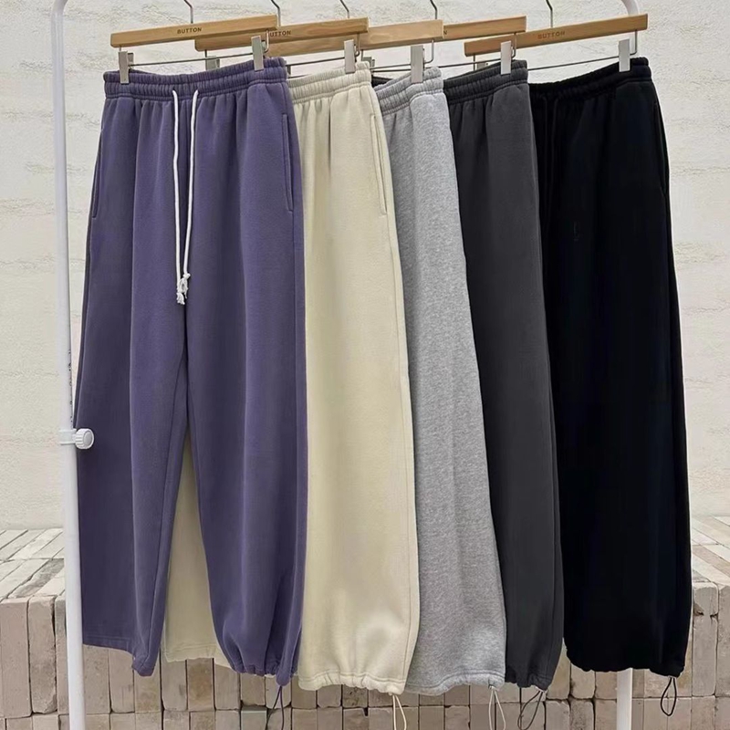 松紧腰百搭韩国长裤纯色休闲裤