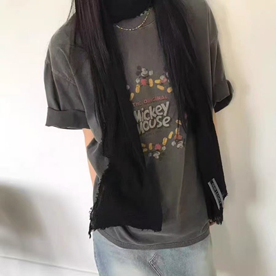 短袖休闲宽松韩国代购印花T恤女