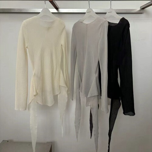 长袖洋气韩国代购百搭圆领T恤