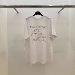 涂鸦字母印花圆领短袖 简约时尚 T恤 edit2026春季 现韩国东大门代购