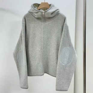 现韩国东大门代购女architekt2025冬季休闲百搭纯色连帽卫衣外套