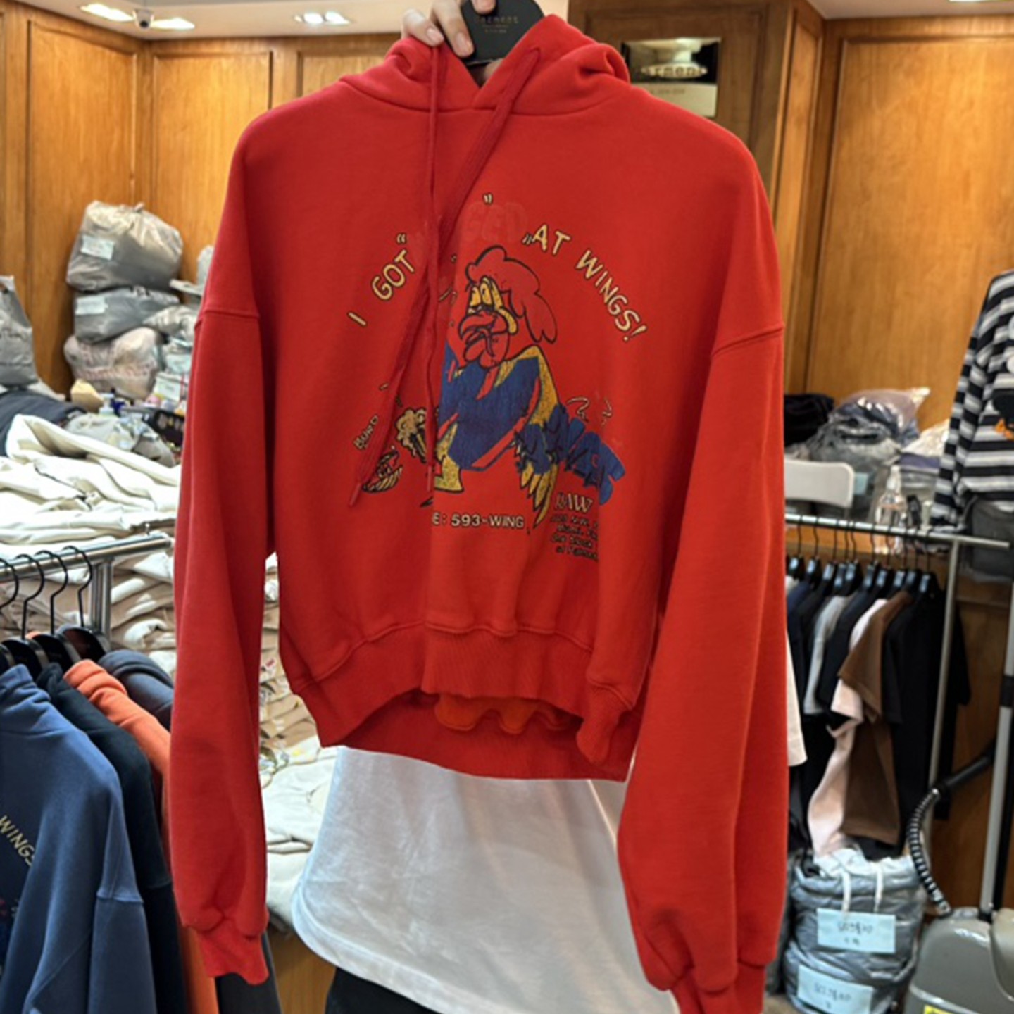 韩国代购百搭卡通连帽加绒卫衣女