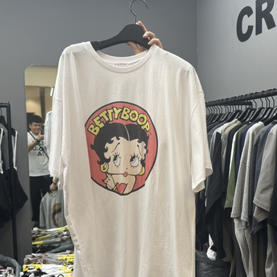 韩国代购百搭贝蒂印花短袖T恤女