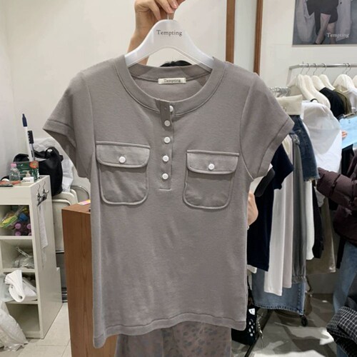 短袖休闲韩国代购百搭短袖T恤女