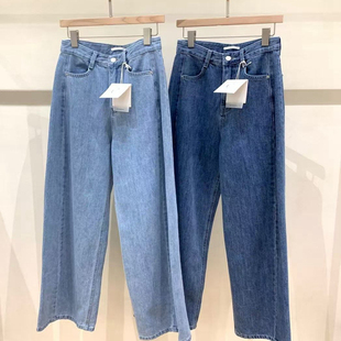 现韩国东大门代购GILLI2025秋季时尚简约高腰直筒显瘦休闲牛仔裤