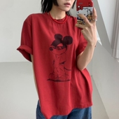 现韩国东大门代购 T恤女 百搭洋气米奇印花纯棉短袖 VANTA2025夏季 款