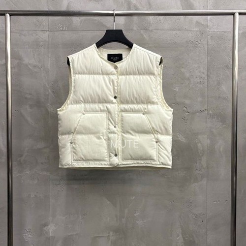 韩国代购单排扣圆领时尚羽绒马甲