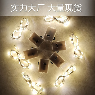 圣诞节鲜花礼盒装 led铜线灯串灯三功能闪烁暖白彩灯串 饰灯带灯线