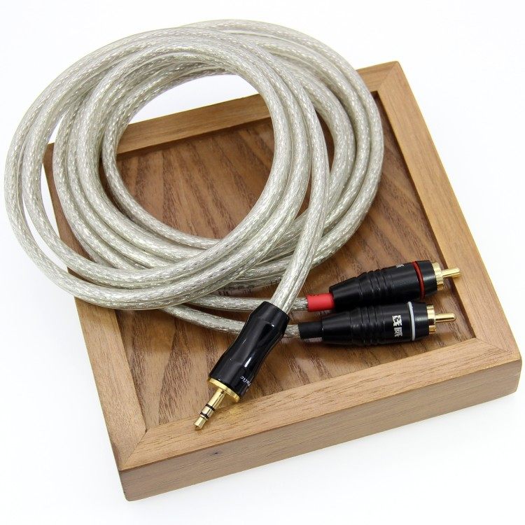 音频线一分二纯铜3.5mm转双莲花头RCA插头手机电脑功放音箱连接线