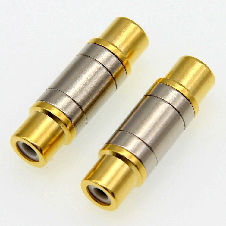 线威双莲花对接头rca莲花母对母