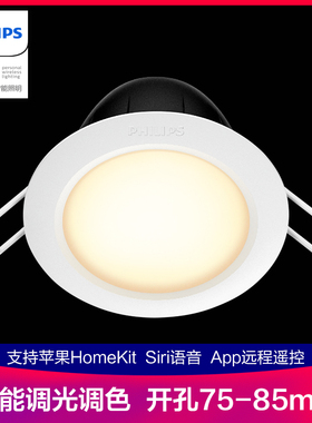 飞利浦hue智能LED开孔75调光调色HomeKit智能家居筒射灯睿玥