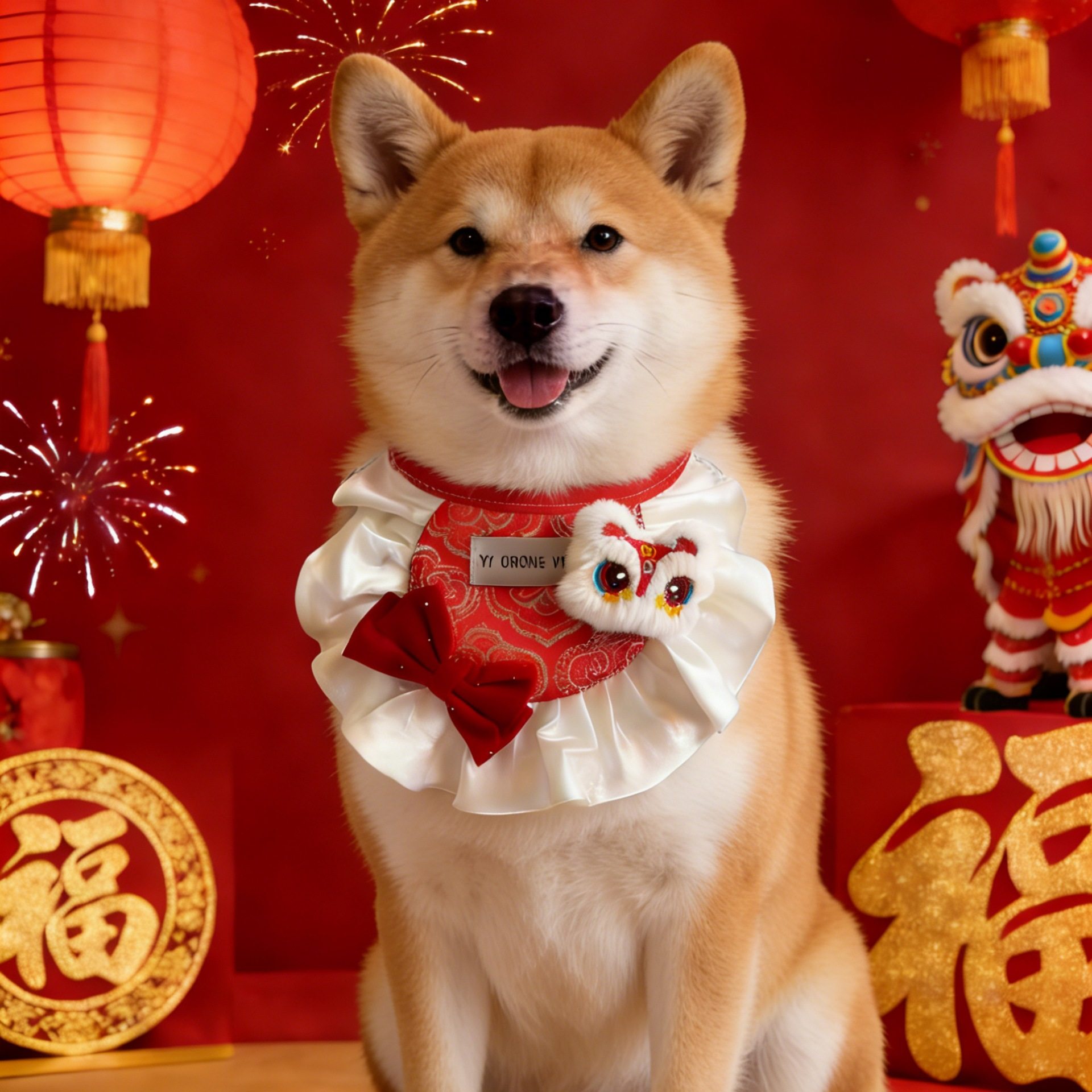 猫咪过年红色喜庆围兜小中大型犬狗狗佩戴围嘴醒狮蝴蝶结口水巾,宠物/宠物食品及用品,围巾/口水巾,淘宝优惠券,粉丝福利购,淘宝优惠卷