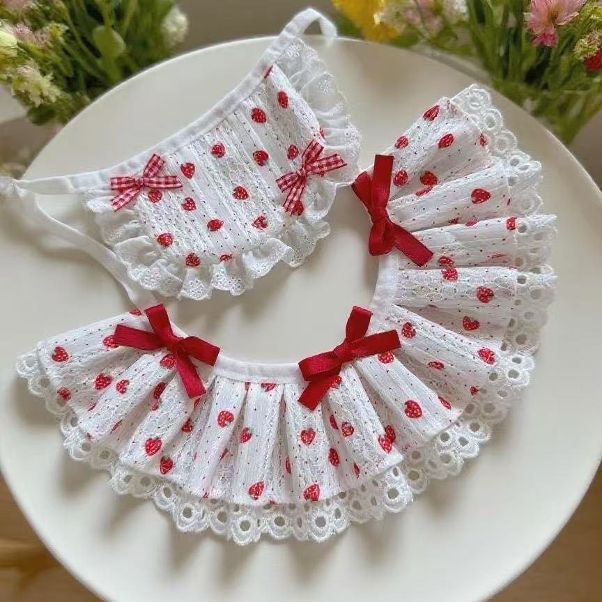 狗狗围兜可爱甜美草莓花边围脖猫咪口水巾宠物配饰小型犬比熊泰迪,宠物/宠物食品及用品,围巾/口水巾,淘宝优惠券,粉丝福利购,淘宝优惠卷